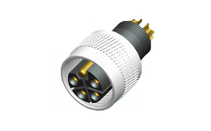 M12 L-coding (type) welded high current waterproof connector