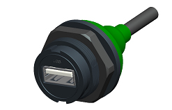 M25防水圆形USB2.0板端连接器